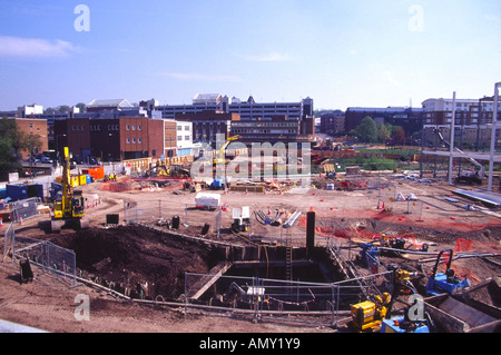 Riverside Shopping Centre Hemel Hempstead under construction summer 2003 Stock Photo