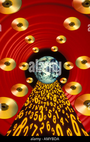 Earth and CD s Stock Photo