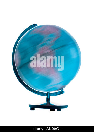 Spinning globe showing motion blur Stock Photo