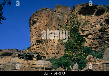 Mali Dogan Country Bandiagara Escarpment Stock Photo