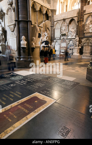 UK London Westminster Abbey South Transept Poets Corner Stock Photo