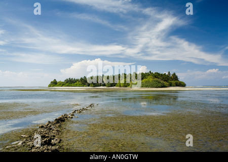 Maldives Addu Atoll Feydhoo west coast Dhiguhura island Stock Photo