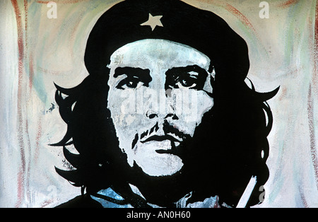 Wall painting depicting Che Guevara Santiago de Cuba Cuba Stock Photo