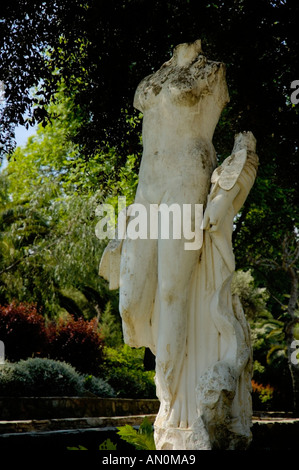 Spain Andalusia Seville Province Santiponce The Italica Roman Ruins An Excavated Statue In Marble Stock Photo