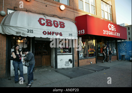 Entrance to the legendary CBGB club on Bowery street in the Lower Stock ...