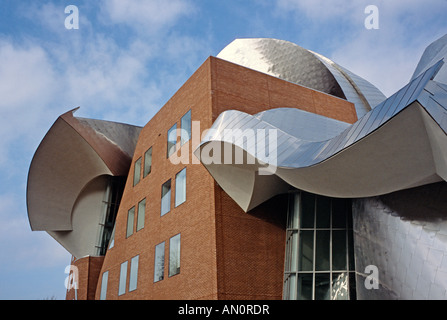 View of the Peter B Lewis Buillding designed by architect Frank Gehry in Cleveland Ohio USA Stock Photo