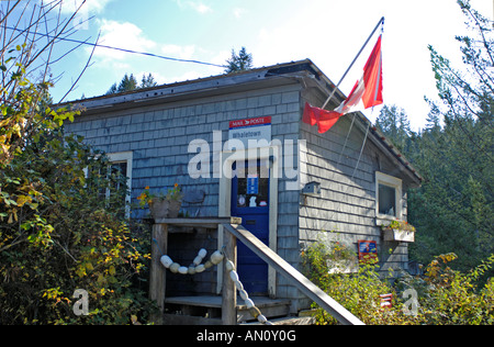 The Squirrel Cove Island Post Office on Cortes Island. in the Georgia Straights, BC Canada.  BCX 0199. Stock Photo