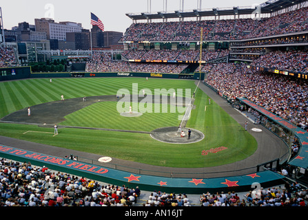 Cleveland Indians game at Jacobs Field in Cleveland Ohio USA Stock Photo