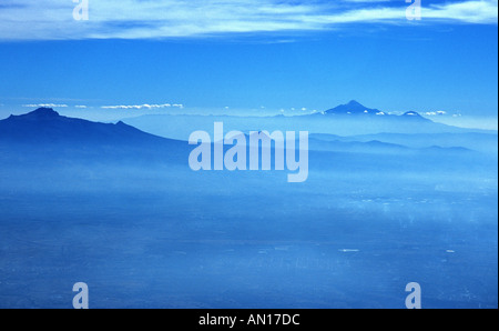 El Pico de Orizaba a 18405 peak in Mexico on the horizon Photo taken from dormant volcano Izaccihuatl a 17126 mountain east Stock Photo