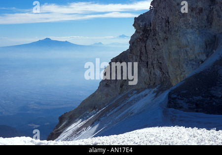 El Pico de Orizaba a 18405 peak in Mexico on the horizon Photo taken from dormant volcano Izaccihuatl a 17126 mountain east Stock Photo