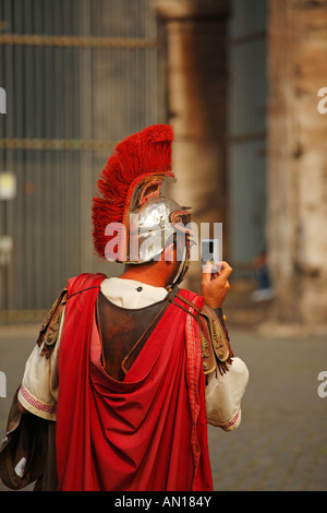 Imitation gladiators at the Colosseum, Rome, Italy Stock Photo