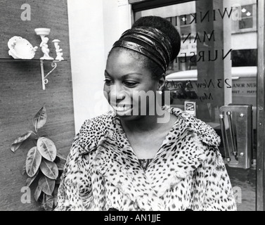 NINA SIMONE (1933-2003) US singer in London in April 1967. Photo Tony Gale Stock Photo