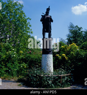 statue Josef Deifel Essing Altmühl Bavaria Germany Europe. Photo by Willy Matheisl Stock Photo