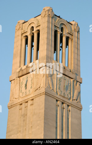 Raleigh North Carolina,North Carolina State University,campus,learn,study,degree,college,university,school,campus,Bell Tower,built 1937,NC 102403 0056 Stock Photo