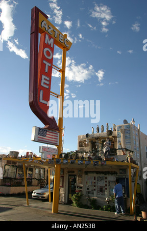 Albuquerque New Mexico,Knob Hill,historic highway Route 66,historic cross country highway,legendary,Aztec Motel,hotel,built 1931,NM091303 W0069 Stock Photo