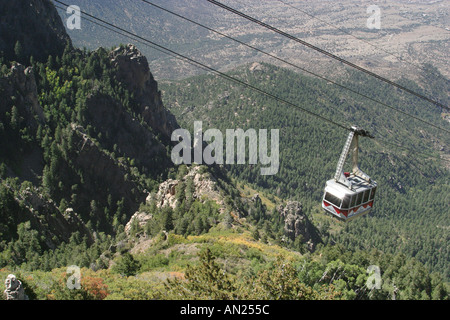 Albuquerque New Mexico,Sandia Peak Tramway,world's longest,Rio Grande Valley,NM091403 W0018 Stock Photo