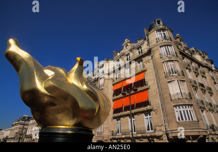 The Liberty Flame near the Pont de l Alma princess Diana memorial Resistance memorial Paris France EU Europe Stock Photo