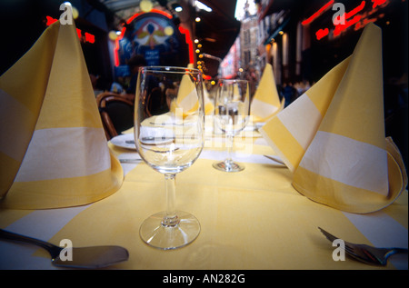 Brussels, Grote Markt District, Restaurant Stock Photo