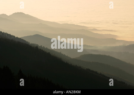 Blick vom Schauinslandaussichtsturm im Schwarzwald auf die Schweizer Alpen Deutschland Germany Look to the swiss Alps