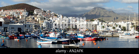 Kanaren Teneriffa Alter Hafen von Los Cristianos tenerife old harbor los christianos Stock Photo