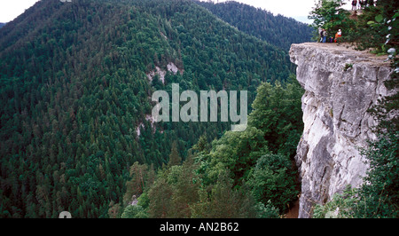 Cliff Tomasovsky Vyhlad in Slovensky Raj national park Slovakia Stock Photo