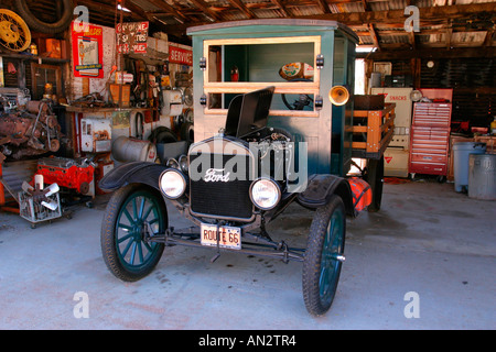 Old Ford flatbed truck on Route 66, Arizona, USA Stock Photo