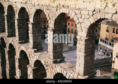 Roman Aqueduct, Segovia, Castile and Leon, Spain Stock Photo