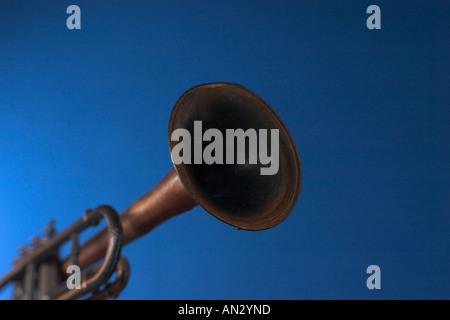 blue toy trumpet