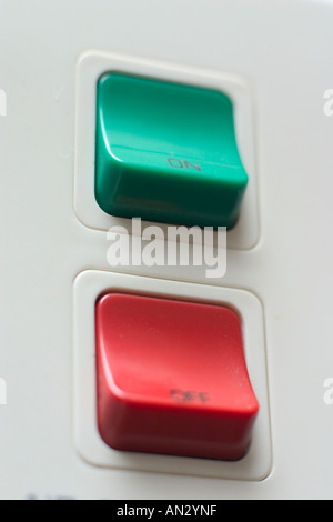 Red on-off switch button close up Stock Photo - Alamy