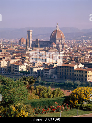 City Skyline / Duomo & Baptistry, Florence (Firenze), Tuscany (Toscana), Italy Stock Photo