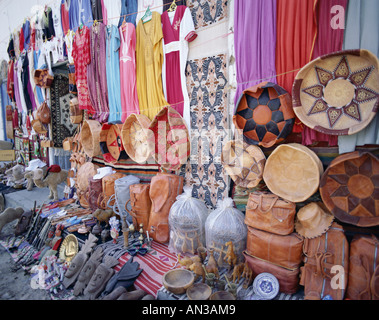 Souvenir Store / Local Crafts & Leather Products, Nabeul, Tunisa Stock Photo