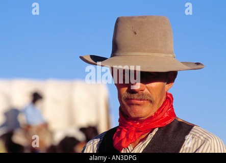 MR Portrait of an Oregon cowboy Mike Hanley Stock Photo