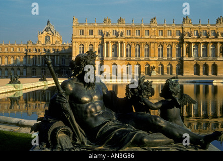 Water Parterre, formal gardens, Palace of Versailles, city of Versailles, Ile-de-France region, France, Europe Stock Photo