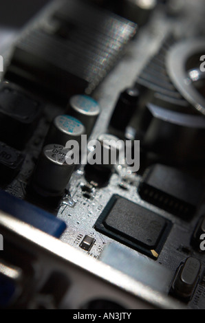 Electronic component shot in macro close up with very shallow depth of field for an abstract technology concept Stock Photo