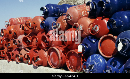 GAS CYLINDERS Stock Photo
