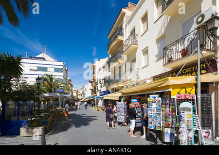 Shops, Resort Centre, Cambrils, near Salou, Costa Dorada, Spain Stock Photo