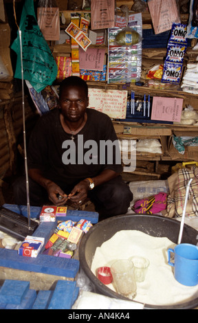 Vendor selling household items on streets, Kampala, Uganda, Africa Stock Photo