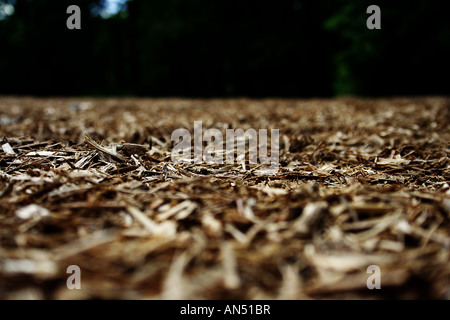 Close up of Mulch on the ground Stock Photo