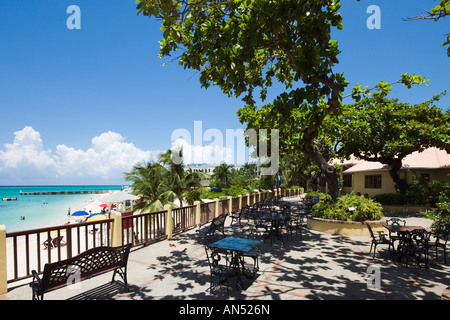 Cafe at Doctors Cave Beach, Montego Bay, North Coast, Jamaica ,Caribbean, West Indies Stock Photo