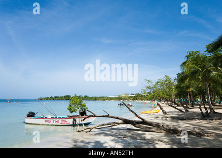 Beach outside 'Riu Negril' Hotel, Bloody Bay, Negril, Jamaica, Caribbean, West Indies Stock Photo