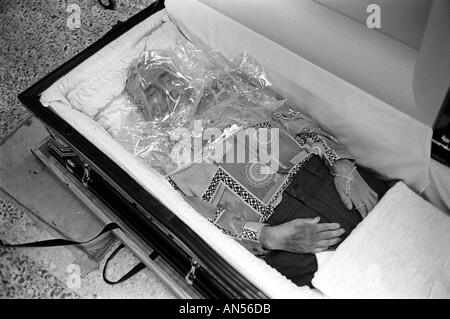 A Mexican national after her return to Mexico by plane shown in her ...