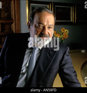 Carlos Slim Helu of Grupo Carso along with his son Carlos Slim Domit in ...