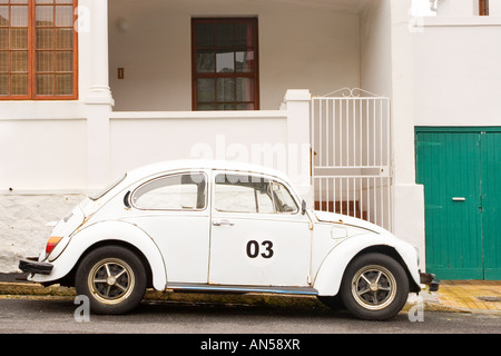White Volkswagen Beatle Stock Photo