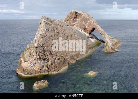 Bow Fiddle Rock, Portknockie, North East Aberdeenshire, Grampian. Scotland.  XPL 3257-323 Stock Photo