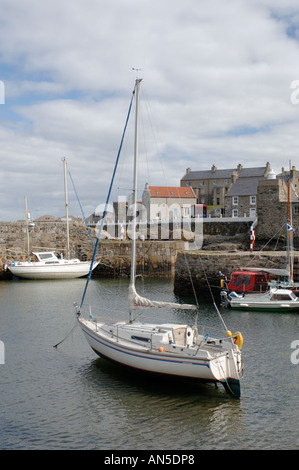 Portsoy village & harbour Aberdeenshire on the Moray Firth.  XPL 3275-325 Stock Photo