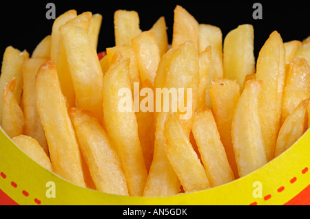 French Fries in a Carton Stock Photo