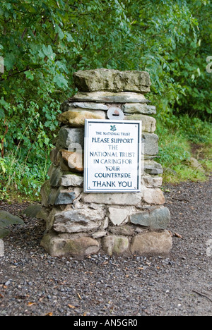 National Trust contribution support box made from stone Stock Photo - Alamy