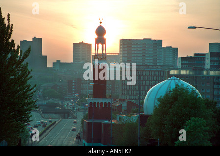 Birmingham Central Mosque at dusk in Birmingham UK Stock Photo