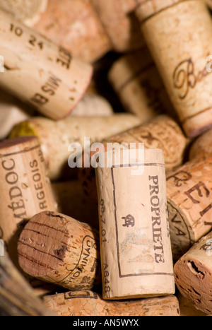 Individual Corks Assorted wine bottle corks in restaurant window Stock Photo - Alamy