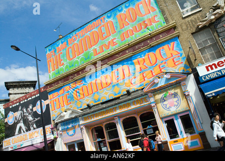 The Camden Rock Cafe Camden High street Camden Town North London NW1 England Britain UK Stock Photo
